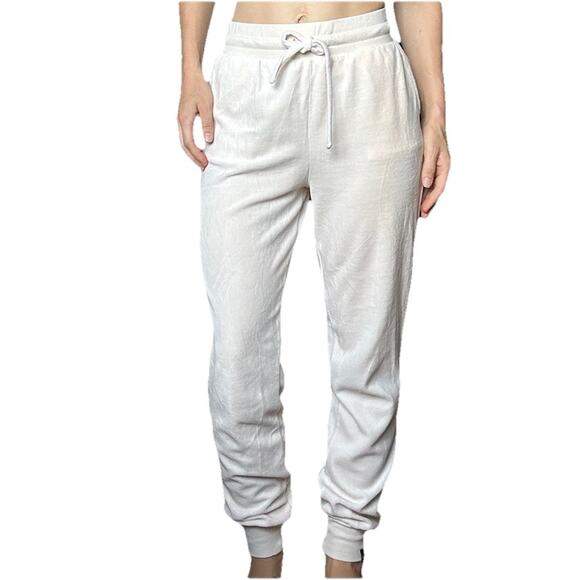 True Religion Cream Velour Jogger Pants Women’s Size Small - Picture 1 of 9